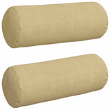 Vidaxl bolster kussens 2 stuks grijs groen ø 25 x 70 cm cordstof