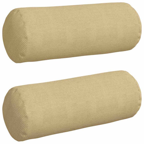 Vidaxl bolster kussens 2 stuks grijs groen ø 25 x 70 cm cordstof