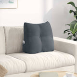 Vidaxl rugkussen donkergrijs 45 x 24 x 50 cm fluweel