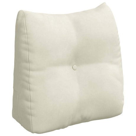 Vidaxl rugkussen crème 45 x 24 x 50 cm fluweel