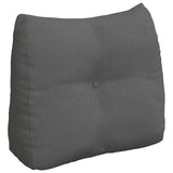 Vidaxl rugkussen donkergrijs 60 x 24 x 50 cm stof