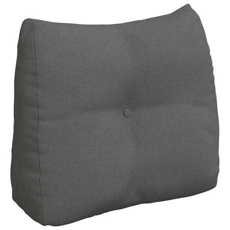 Vidaxl rugkussen donkergrijs 60 x 24 x 50 cm stof