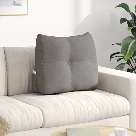 Vidaxl rugkussen taupe 60 x 24 x 50 cm stof