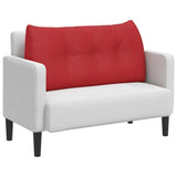 Vidaxl rugkussen rood 100 x 24 x 50 cm stof
