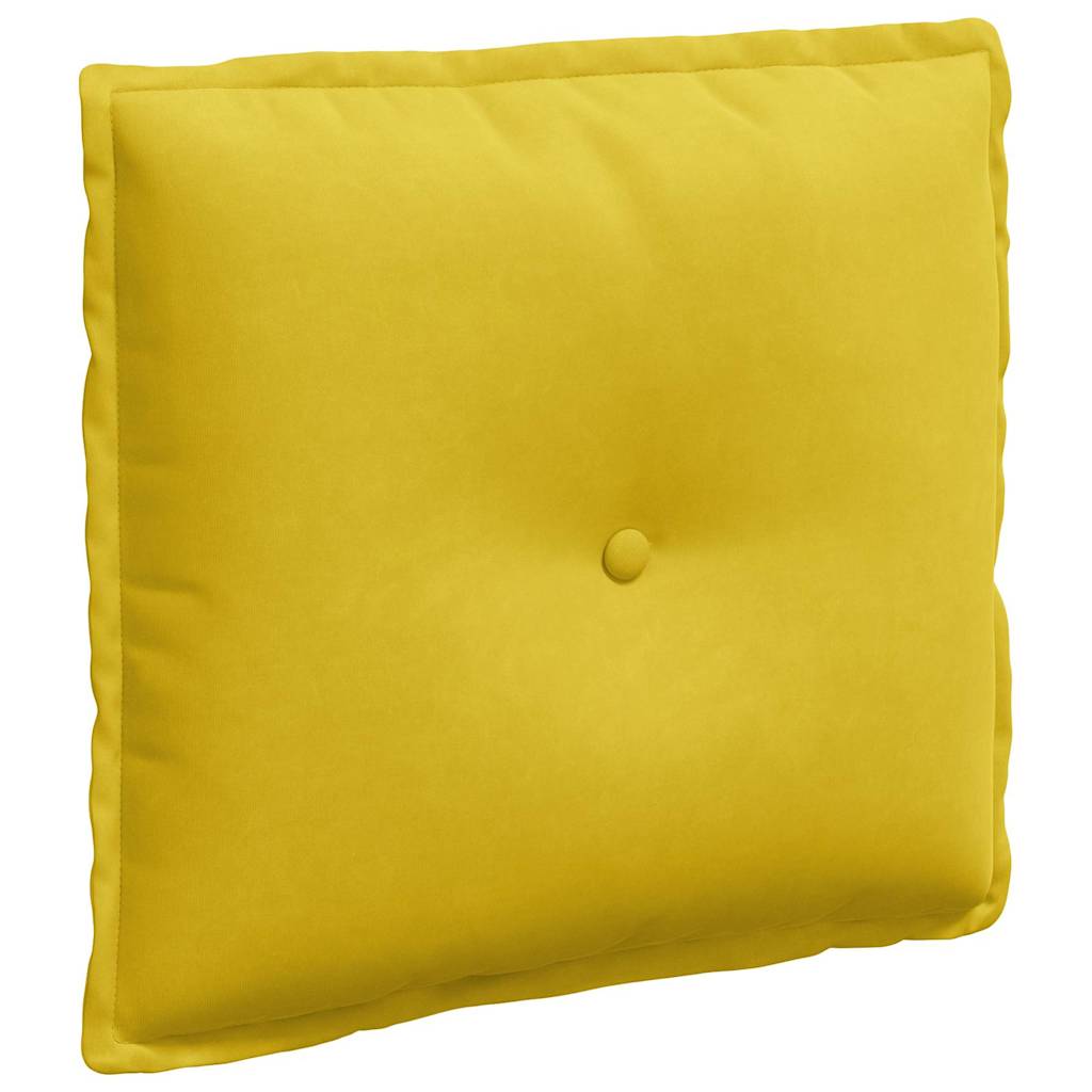 Vidaxl rugkussen geel 50 x 45 cm katoen stof