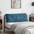 Vidaxl rugkussen blauw 120 x 50 cm katoen stof