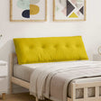 Vidaxl rugkussen geel 140 x 50 cm katoen stof