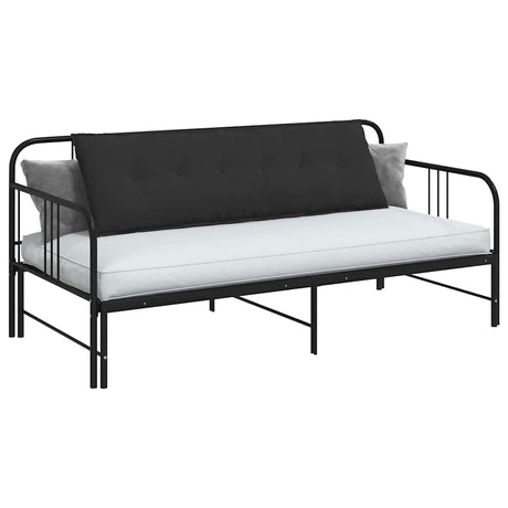 Vidaxl rugkussen zwart 160 x 50 cm microvezel stof