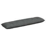 Vidaxl rugkussen donkergrijs 180 x 19 x 50 cm stof