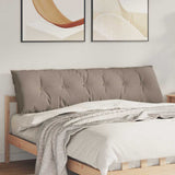 Vidaxl rugkussen taupe 180 x 50 cm microvezel stof