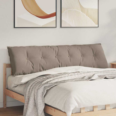 Vidaxl rugkussen taupe 180 x 50 cm microvezel stof