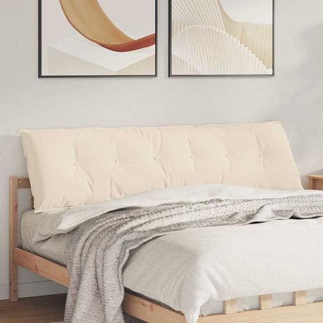 Vidaxl rugkussen beige 180 x 50 cm microvezel stof
