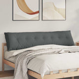 Vidaxl rugkussen donkergrijs 200 x 19 x 50 cm stof