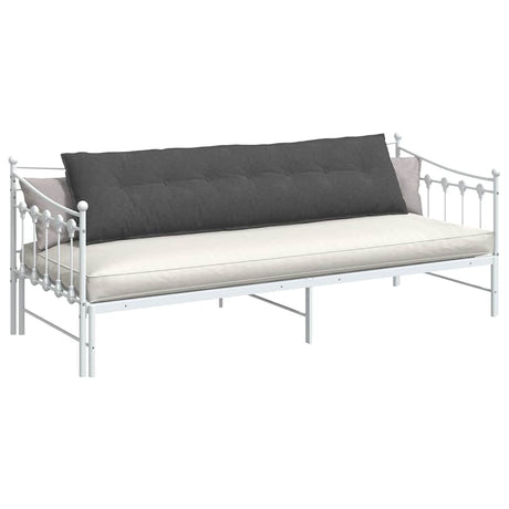 Vidaxl rugkussen donkergrijs 200 x 50 cm cordstof