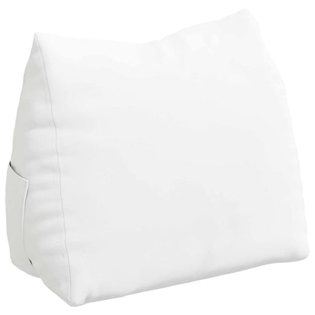 Vidaxl rugkussen wit 60 x 20 x 50 cm stof