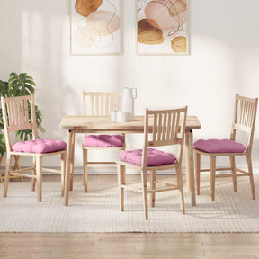 Vidaxl zitkussens 4 st stof roze 40 x 40 x 12 cm