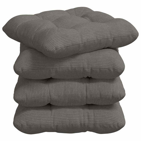 Vidaxl zitkussens 4 pcs lichtgrijs 40 x 40 cm katoen stof