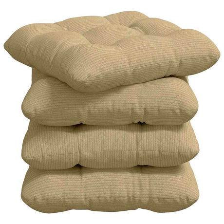Vidaxl zitkussens 4 pcs grijs groen 40 x 40 cm katoen stof