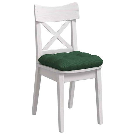 Vidaxl zitkussens 4 pcs donkergroen 45 x 45 cm katoen stof