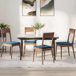 Vidaxl zitkussens 4 st fluweel blauw 40 x 40 x 3 cm