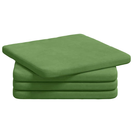 Vidaxl zitkussens 4 st fluweel lichtgroen 40 x 40 x 3 cm