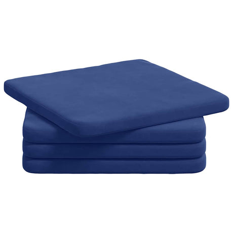Vidaxl zitkussens 4 pcs politieblauw 40 x 40 x 3 cm fluweel
