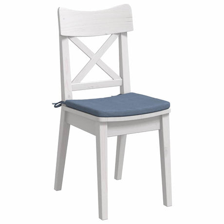 Vidaxl zitkussens 4 st katoen stof blauw 40 x 40 x 3 cm