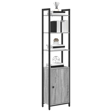 Vidaxl boekenkast 6-laags 40 x 24 x 161 cm bewerkt hout grijs sonoma
