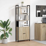 Vidaxl boekenkast 6-laags 60 x 24 x 161 cm bewerkt hout sonoma eiken