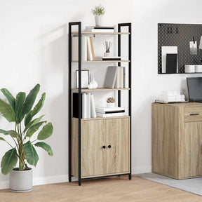 Vidaxl boekenkast 6-laags 60 x 24 x 161 cm bewerkt hout sonoma eiken