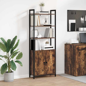 Vidaxl boekenkast 6-laags 60 x 24 x 161 cm bewerkt hout gerookt eiken