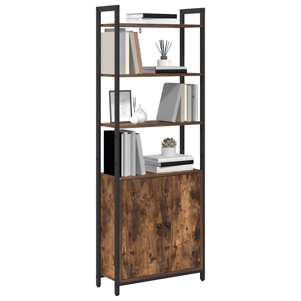 Vidaxl boekenkast 6-laags 60 x 24 x 161 cm bewerkt hout gerookt eiken
