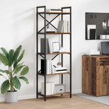 Vidaxl boekenkast 5-laags 56 x 34 x 171 cm bewerkt hout oud hout