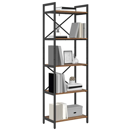 Vidaxl boekenkast 5-laags 56 x 34 x 171 cm bewerkt hout oud hout