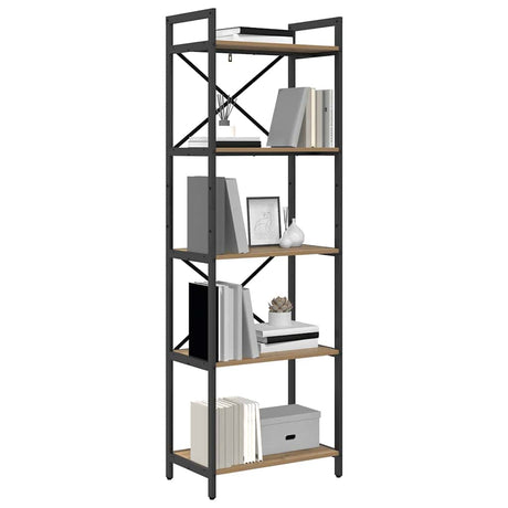 Vidaxl boekenkast 5-laags 56 x 34 x 171 cm bewerkt hout artisan eiken