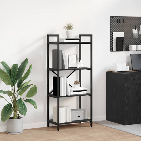 Vidaxl boekenkast 4-laags 56 x 34 x 133,5 cm bewerkt hout zwart eiken