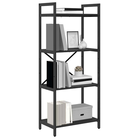 Vidaxl boekenkast 4-laags 56 x 34 x 133,5 cm bewerkt hout zwart eiken