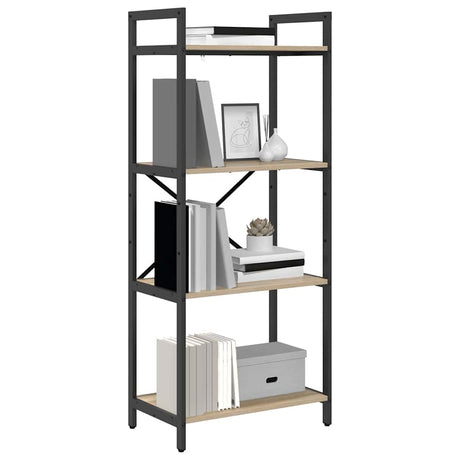 Vidaxl boekenkast 4-laags 56 x 34 x 133,5 cm bewerkt hout sonoma eiken