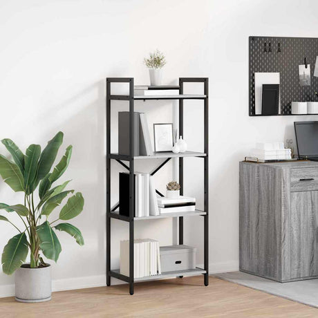 Vidaxl boekenkast 4-laags 56 x 34 x 133,5 cm bewerkt hout grijs sonoma