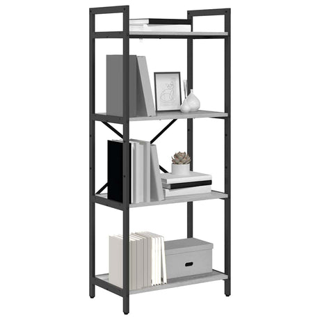 Vidaxl boekenkast 4-laags 56 x 34 x 133,5 cm bewerkt hout grijs sonoma