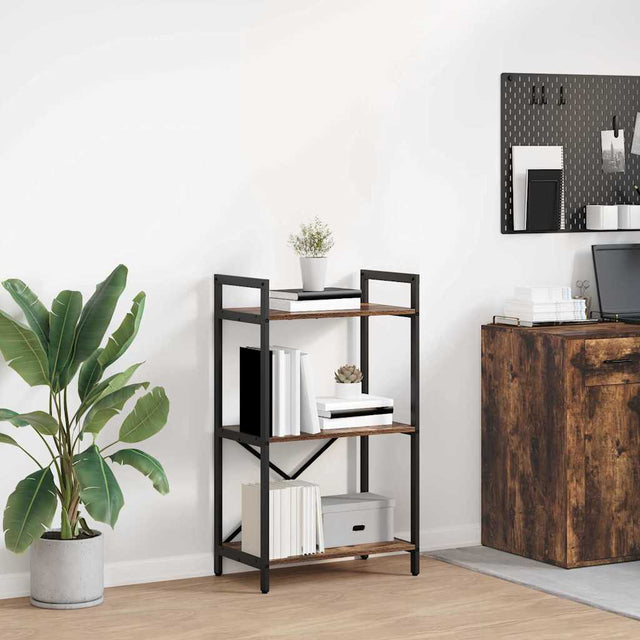 Vidaxl boekenkast 3-laags 56 x 34 x 96 cm bewerkt hout gerookt eiken
