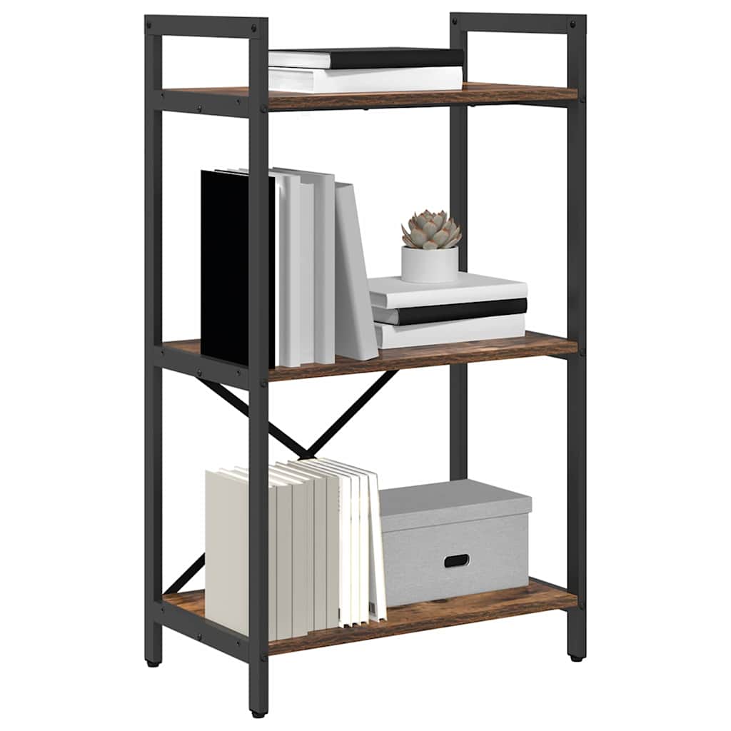 Vidaxl boekenkast 3-laags 56 x 34 x 96 cm bewerkt hout gerookt eiken
