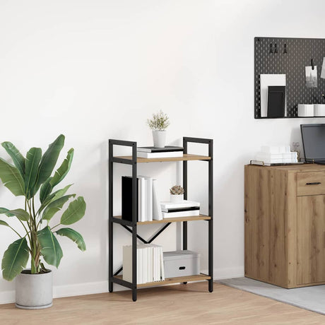 Vidaxl boekenkast 3-laags 56 x 34 x 96 cm bewerkt hout artisan eiken