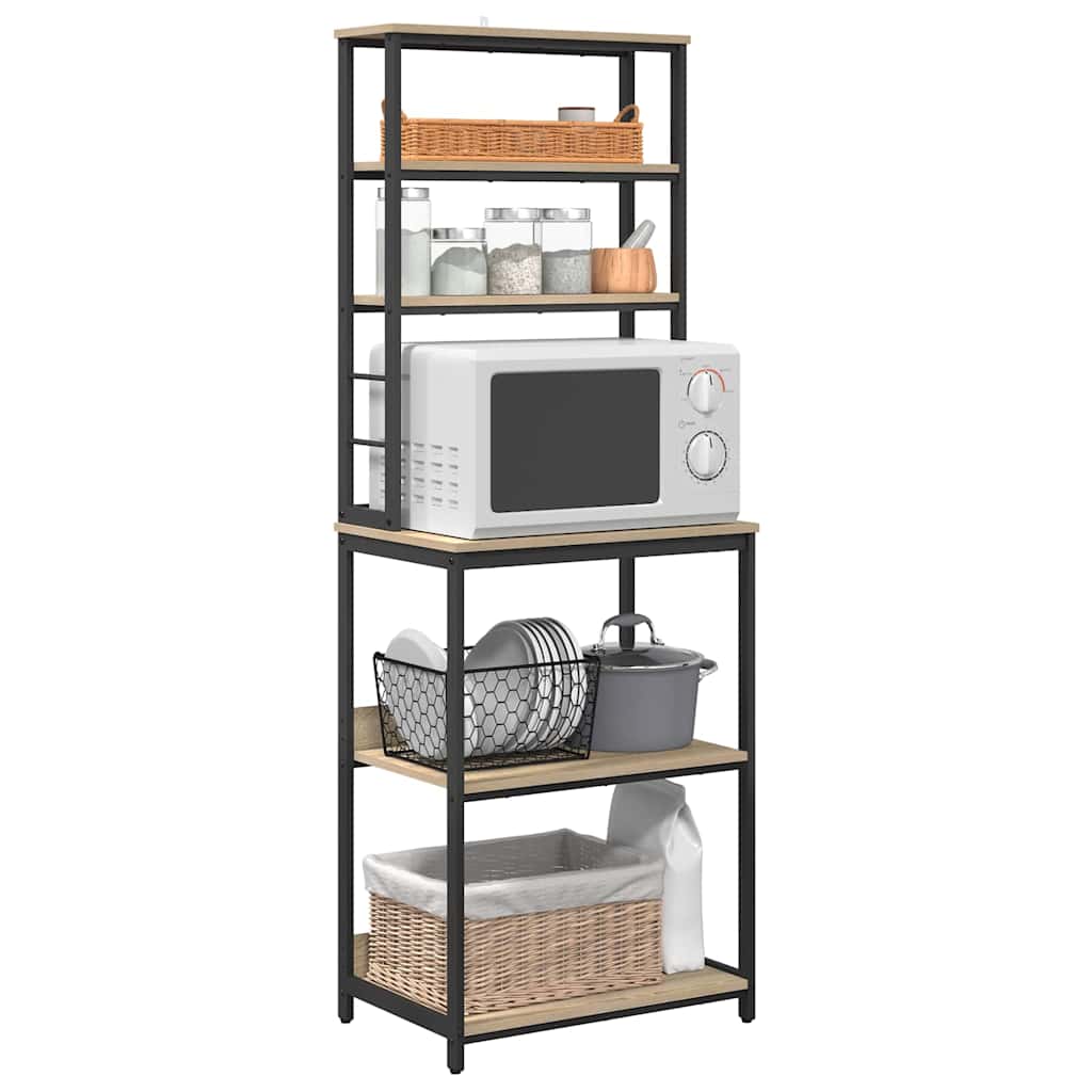 Vidaxl keukenplank 5-laags 60 x 40 x 168 cm bewerkt hout sonoma eiken