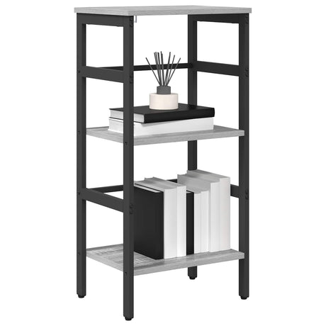 Vidaxl boekenkast 2-laags 40 x 29,5 x 81 cm bewerkt hout grijs sonoma