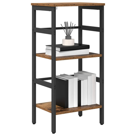 Vidaxl boekenkast 2-laags 40 x 29,5 x 81 cm bewerkt hout oud hout
