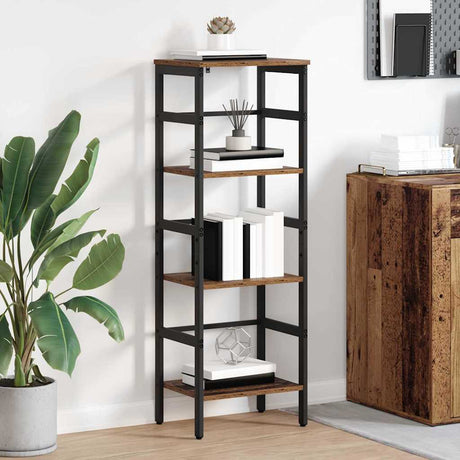 Vidaxl boekenkast 3-laags 40 x 29,5 x 115 cm bewerkt hout oud hout