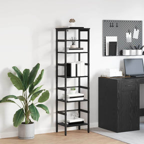 Vidaxl boekenkast 4-laags 40 x 29,5 x 149 cm bewerkt hout zwart eiken