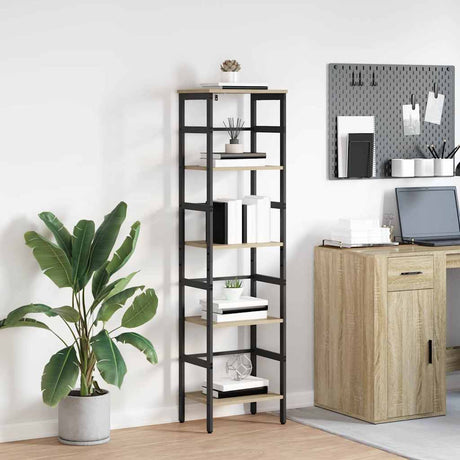 Vidaxl boekenkast 4-laags 40 x 29,5 x 149 cm bewerkt hout sonoma eiken
