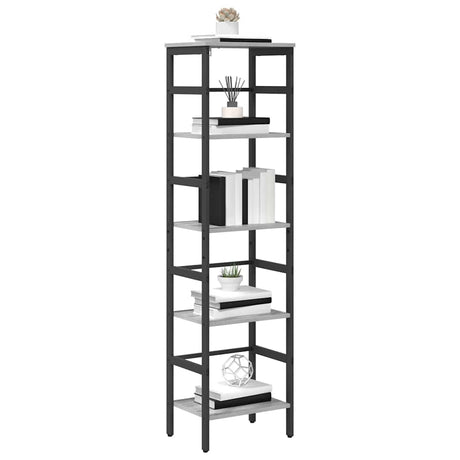 Vidaxl boekenkast 4-laags 40 x 29,5 x 149 cm bewerkt hout grijs sonoma